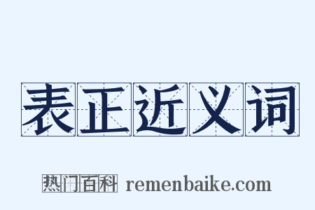 表正近义词是什么意思的图片